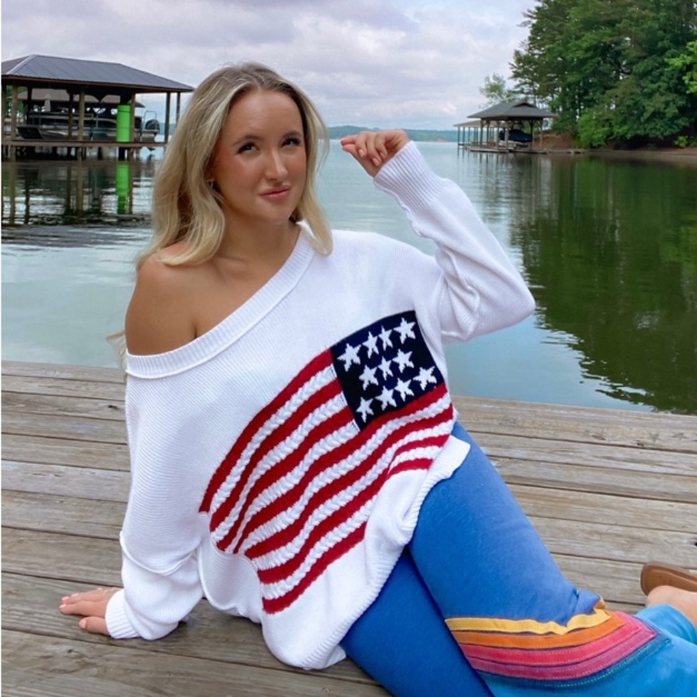 American Flag Sweater